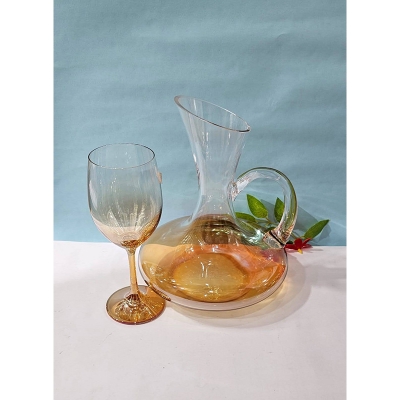 Picture of 7 Pcs Borosilicate Glass Water Juice Jug & Glass Set2 Multicolor