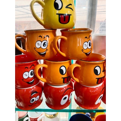 Picture of Emoji Ceramic Mugs For Coffee, Tea, Water, Milk Cup Gift- 1 piece - Coffee Mug Multicolor