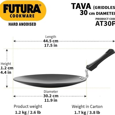 Picture of Hawkins Futura Nonstick Tava 30 cm AT30P Black