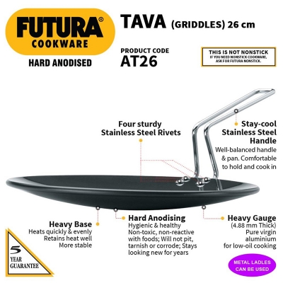 Picture of Hawkins Futura Nonstick Tava 26 cm AT26 Black