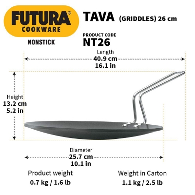Picture of Hawkins Futura Nonstick Tava 26 cm NT26 Black