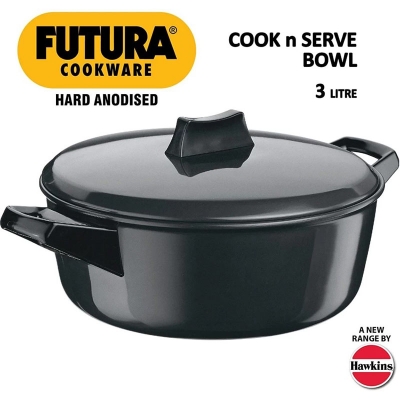 Picture of Hawkins Futura Hard Anodised Cook n Serve 3 Liter Multicolor