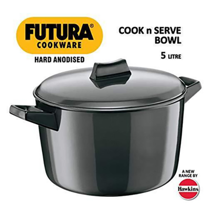 Picture of Hawkins Futura Hard Anodised Cook n Serve 5 Liter Multicolor