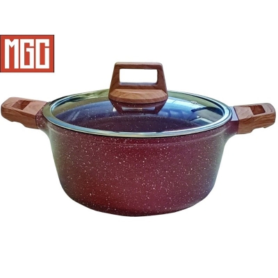 Picture of 32CM MGC Ajnur Marble Sospan or Casserole With Glass Lid Multicolor