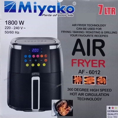 Picture of 7 Liter Miyako Air Fryer AF-6012 Digital Touch Control Panel Multicolor
