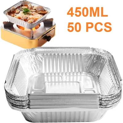 Picture of Aluminium Foil Container box 450ml 50 pcs Multicolor