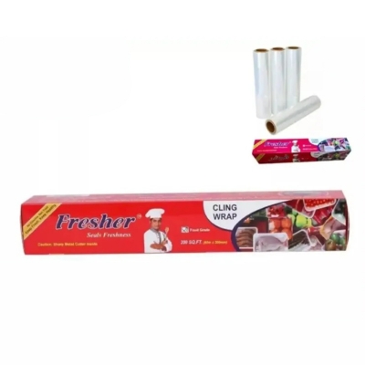 Picture of Fresher Plastic Stretch Wrapping paper (60 Meter) for keeping Food fresh Food grade Multicolor