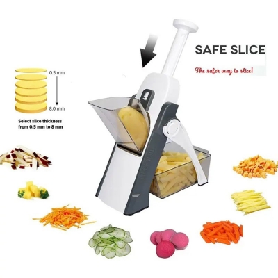 Picture of Spring Slicer Cutter 6 in 1 | Multifunctional high quality ABS Vegetable Slicer MULTIPLE COLOR Multicolor