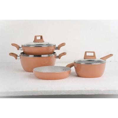 Picture of Kiam 7 Pcs Chromatic Ceramic Granite Cookware Set (Induction bottom) Multicolor