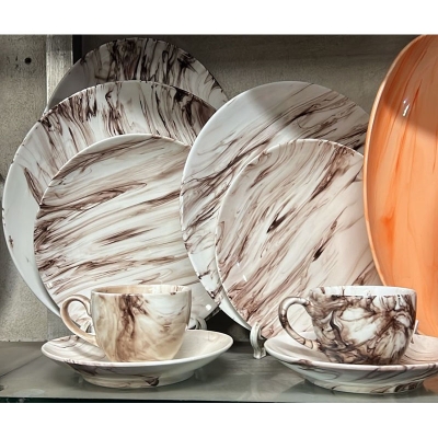 Picture of 32 Pieces Ariane Dinner Set Marble Design (COLOR AS PER PICTURES) Multicolor