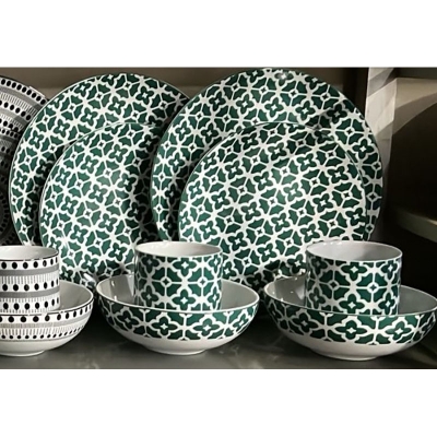 Picture of 24 Pieces Ariane Dinner Set GREEN Design Multicolor