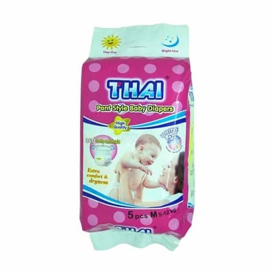 Picture of Thai Baby Diaper Pant Medium (5-13 kg) 5 Pcs 