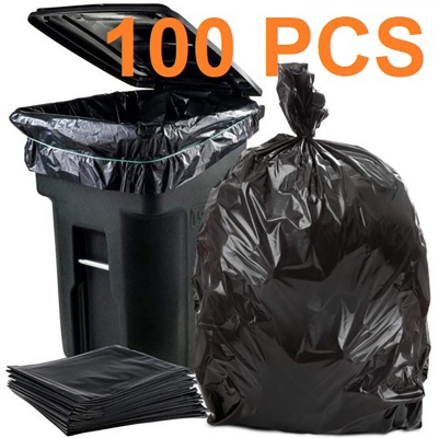 Picture of Black (30" X20") 100PCS Trash Bag / Poly Bag / Garbage Bag / Moyla Felar Bag / Polibag Multicolor