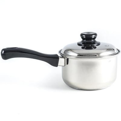Picture of Stainless Steel Sauce Pan with SS Lid and Bakelite Handle 16CM 304 FOOD GRADE Silver16CM