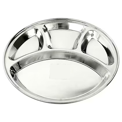 Picture of Stainless Steel Compartment Plate 28CM 304 FOOD GRADE Silver28CM