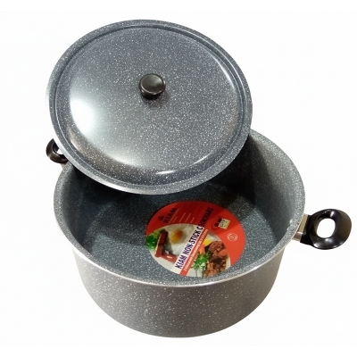 Picture of Kiam 40cm Marble Coated Party Casserole Or Sospan With Lid Multicolor