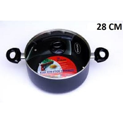 Picture of Kiam Non Stick Casserole (Sauce Pan) With Glass Lid 28CM Multicolor
