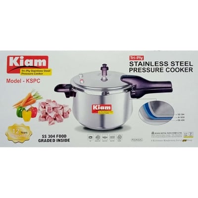 Picture of Kiam Stainless Steel Pressure Cooker KSPC-5.5L (5.5 Liter) Multicolor