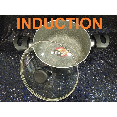 Picture of Kiam sospan 24CM with glass lid (Induction) Multicolor