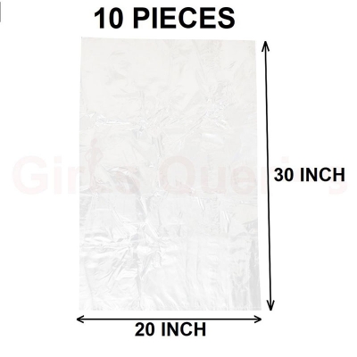 Picture of Clear (30" X20") 10PCS Trash Bag / Poly Bag / Garbage Bag / Moyla Felar Bag / Polibag Multicolor