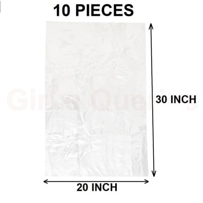 Picture of Clear (30" X20") 10PCS Trash Bag / Poly Bag / Garbage Bag / Moylar Bag / Polibag Multicolor