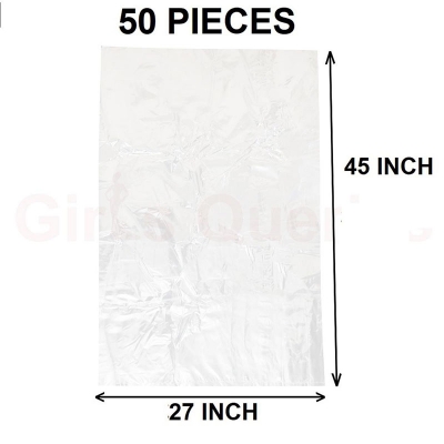 Picture of Clear (45" X27") 50PCS Trash Bag / Poly Bag / Garbage Bag / Moyla Felar Bag / Polibag Multicolor