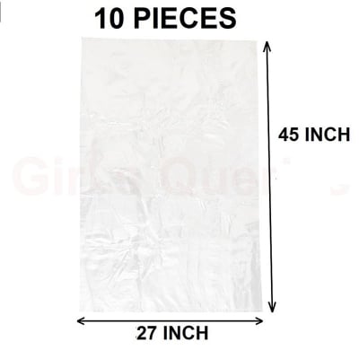 Picture of Clear (45" X27") 10PCS Trash Bag / Poly Bag / Garbage Bag / Moyla Felar Bag / Polibag Multicolor