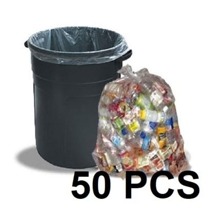 Picture of Clear (16" X12") 50PCS Trash Bag / Poly Bag / Garbage Bag / Moyla Felar Bag / Polibag Multicolor