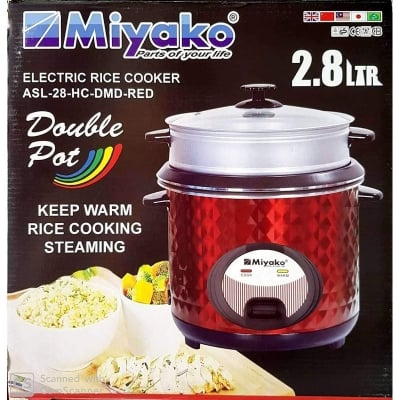 Picture of Miyako 2.8 LTR Double Pot Rice Cooker ASL-28-HC-DMD Multicolor