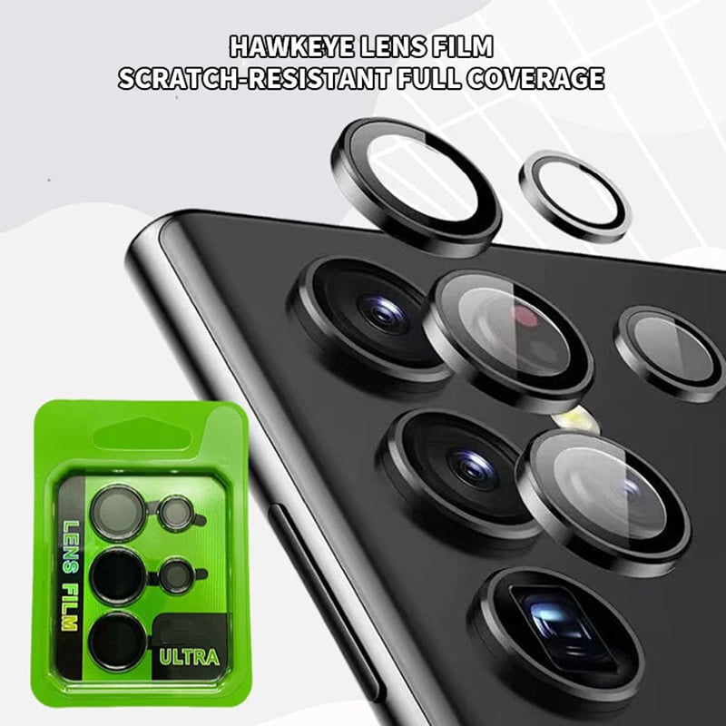 Picture of For VIVO V27 / V29 5G / Y100 / V40 / V50 Mobile Phone  Camera Lens Protector – HD Tempered Glass Metal Ring Lens Guard for Back Camera Protection