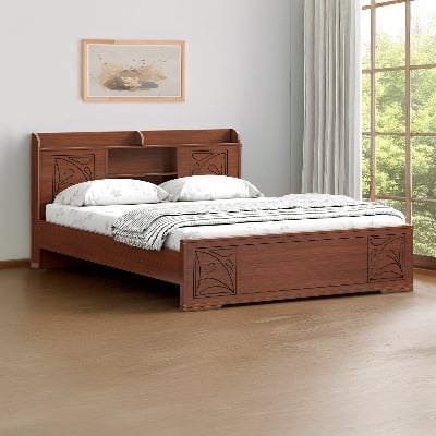 Picture of REGAL WOODEN BED- COZEVA BDH-388-3-1-20 (Double)