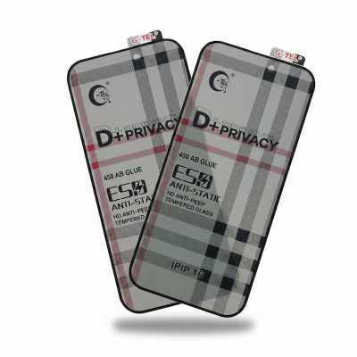 Picture of G-Tel D+ Privacy ESD Anti-Static Tempered Glass for iPhone 13 Pro Max– 28° Anti-Peep HD Privacy Screen Protector | Anti-Static Smooth Touch, Premium Full Glue Tempered Glass | Anti-Spy Protection for All iPhone Models | High Durability & Scratch Resistant