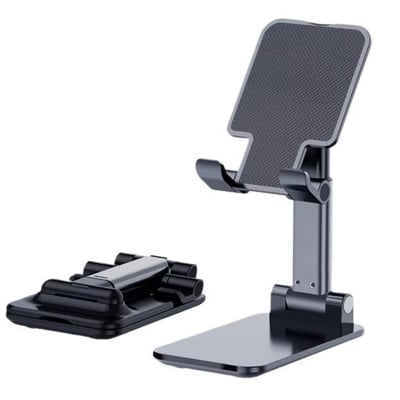Picture of High Quality Nuoxin Angle Height Adjustable Cell Phone Holder with Silicon Pad for Desk Fully Foldable Portable Mobile Phone Tablet Stand