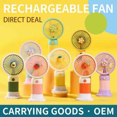 Picture of Factory Price Cute Flower Wireless Custom Handheld Fan Outdoor Mini Portable Usb Fan