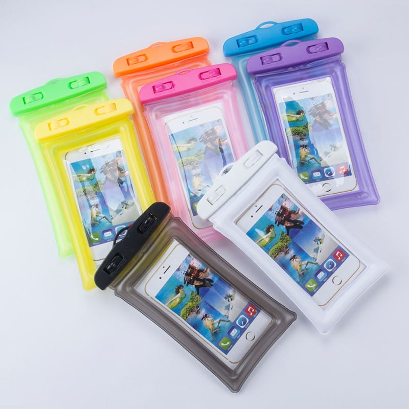 Picture of Universal Transparent PVC Waterproof Mobile Pouch Case – Touch Screen Access IPX8 Waterproof Phone Cover Bag with Neck Strap for Swimming, Beach, Travel (All Smartphones)
