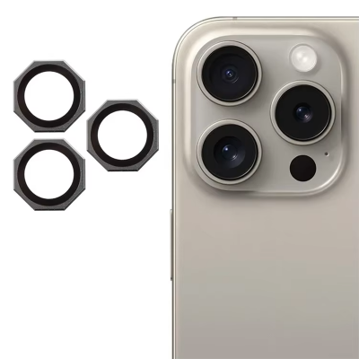 Picture of Hot Selling Octagonal AR + AF Anti-reflection Metal Aluminum Alloy Tempered Glass 3D Camera Lens Protector wth Easy Installation for iPhone 11/12/12mini/11Pro/11ProMax/12Pro/12ProMax/13/13Mini/13Pro/13ProMax/14/14Plus/15/15Plus/15Pro/15ProMax/16/16Plus/17
