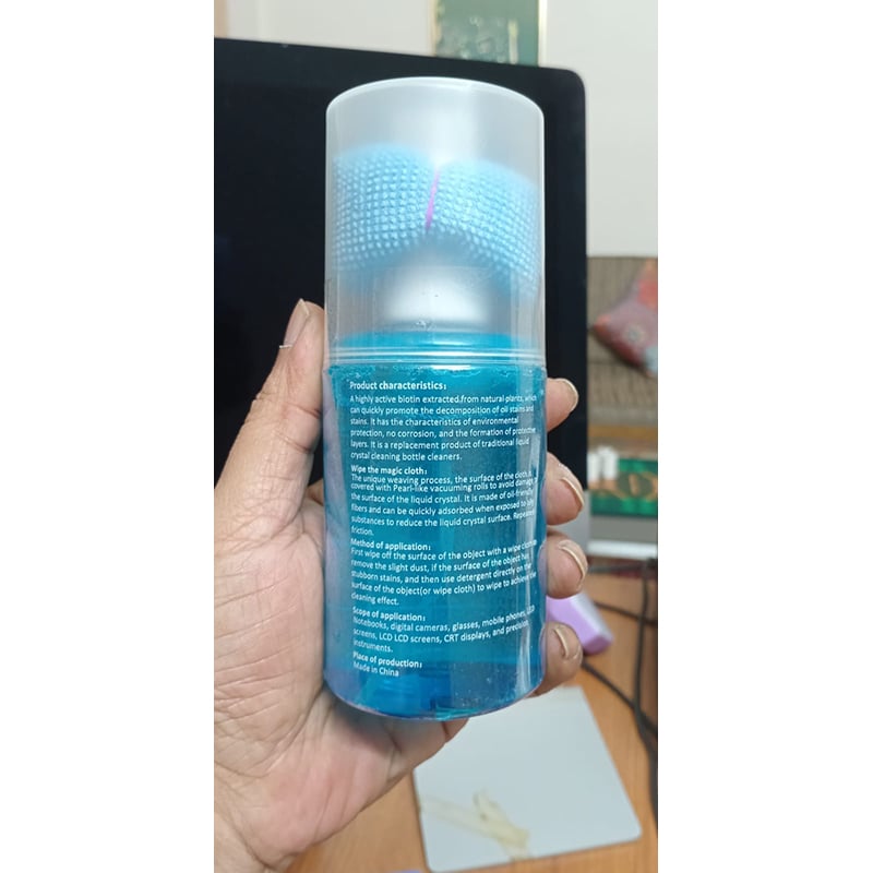 Picture of Premium Screen Cleaning Kit 200ml with Anti-Static Liquid Spray and Microfiber Magic Cloth for Mobile Phone, Tablet, Laptop, LED LCD Monitor, TV, Camera Lens – Dust Oil Fingerprint Remover Display Cleaner