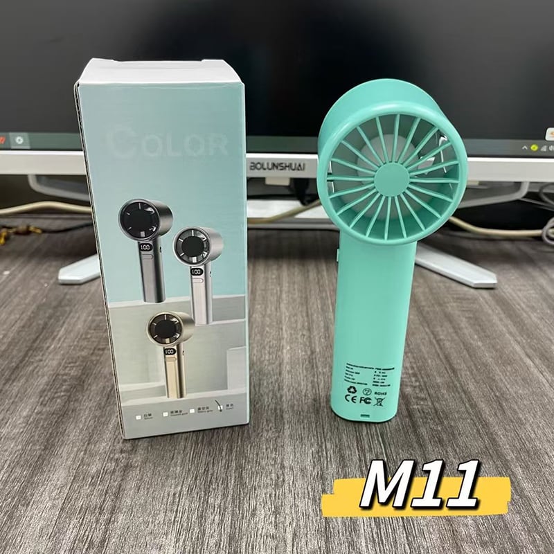 Picture of M11 Handheld Desktop Fan 120-Speed High-Speed Stepless Speed Control ABS USB Turbo Violent
