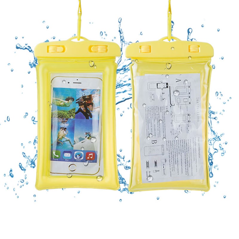 Picture of Universal Transparent PVC Waterproof Mobile Pouch Case – Touch Screen Access IPX8 Waterproof Phone Cover Bag with Neck Strap for Swimming, Beach, Travel (All Smartphones)
