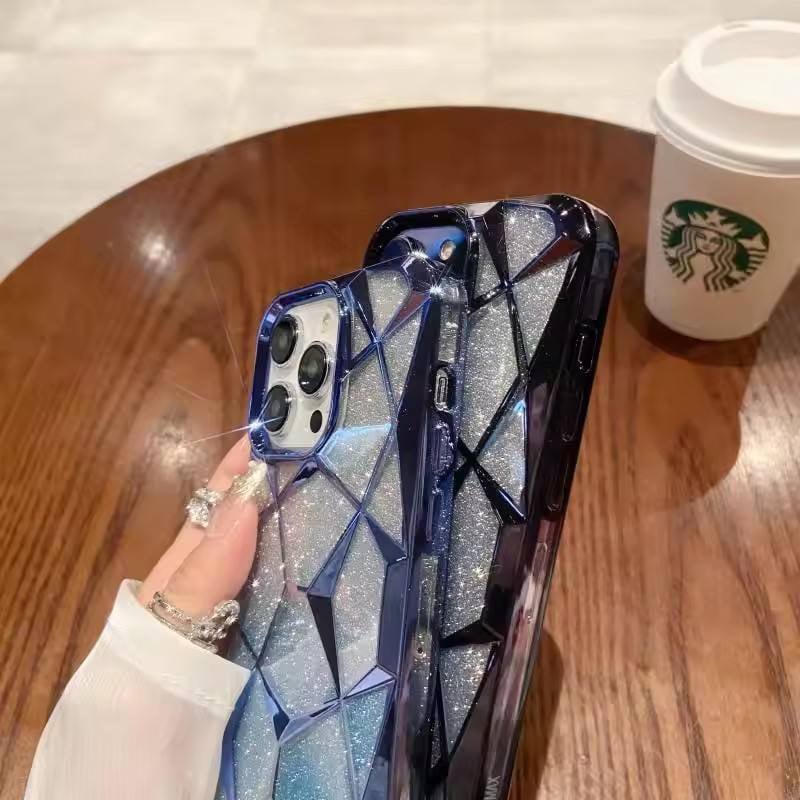 Picture of Luxury Glitter 3D Geometric TPU Soft Case for Tecno Camon 20 – Shockproof Stylish Mobile Cover