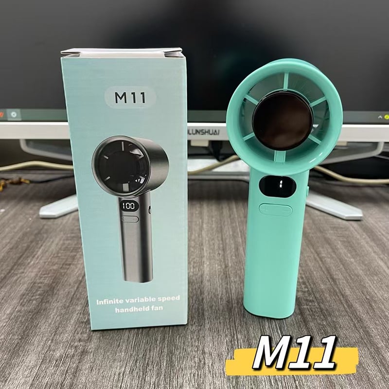 Picture of M11 Handheld Desktop Fan 120-Speed High-Speed Stepless Speed Control ABS USB Turbo Violent