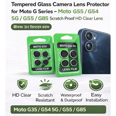 Picture of 9H Tempered Glass Camera Lens Protector for Moto G35 /  Moto G55 / Moto G84 5G / Moto G85 – HD Clear Anti Scratch Lens Film
