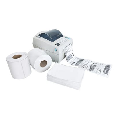 Picture of 75mm x 100mm (3"x4") Thermal Label Sticker Roll – Direct Thermal Shipping Label, Strong Adhesive, Waterproof, Oil-Proof Barcode Sticker for Courier, Daraz, eCommerce & POS Printer