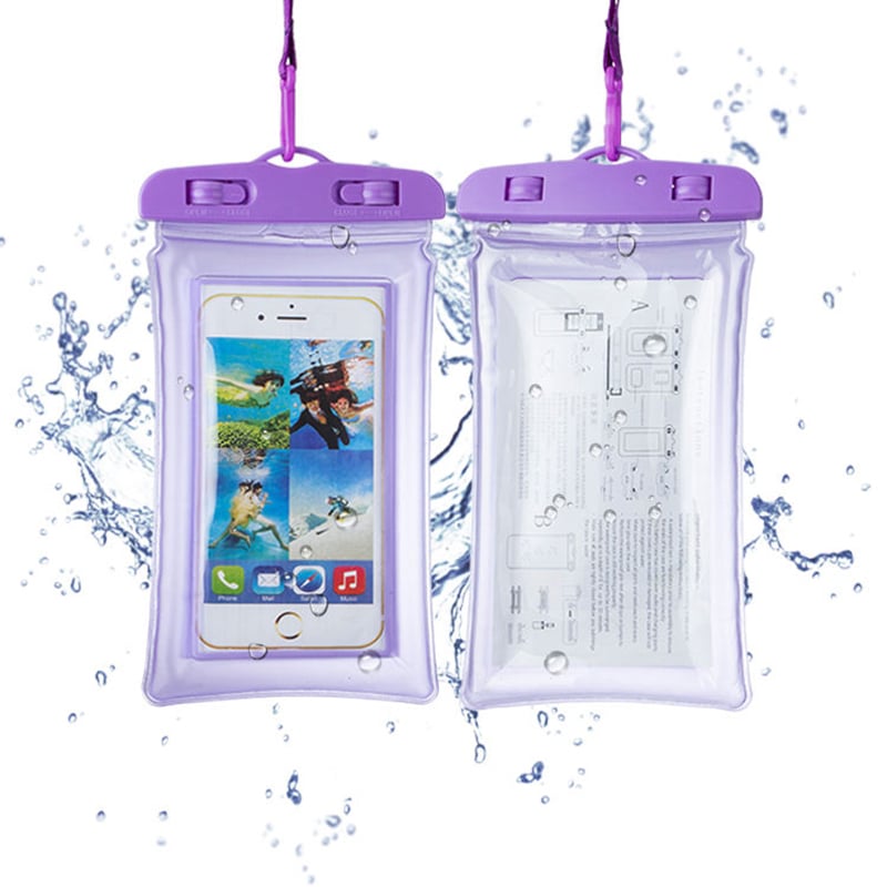 Picture of Universal Transparent PVC Waterproof Mobile Pouch Case – Touch Screen Access IPX8 Waterproof Phone Cover Bag with Neck Strap for Swimming, Beach, Travel (All Smartphones)