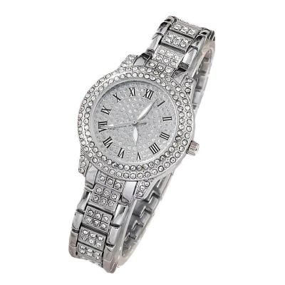 Picture of Best Selling Luxury Crystal Jewellery & Watch Gift Set – 6 in 1 Combo (Gold & Silver)  Perfect for Gift | Party Wear | Premium Fashion Set
