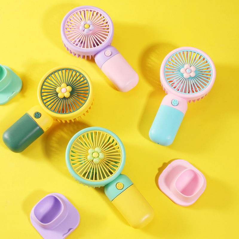 Picture of Factory Price Cute Flower Wireless Custom Handheld Fan Outdoor Mini Portable Usb Fan