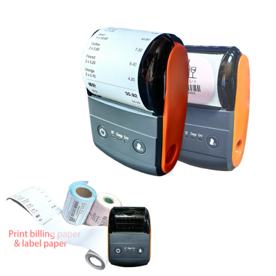 Picture of Mini 58mm Portable Thermal Printer – Bluetooth & USB POS Receipt & Label Printer, 2-Inch Paper width, 2000mAh Battery, Wireless Mobile Printer for Retail, Food Delivery, Warehouse & Ecommerce, Kitchen Copy