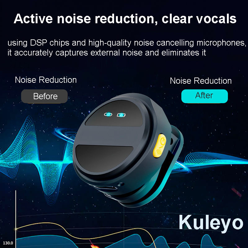 Picture of SX21 Dual Wireless Lavalier Microphone Type-C Noise Reduction Mini Mic for Android iPhone 15 Vlog Interview YouTube Recording 2 Mic Wireless Microphone SX-21