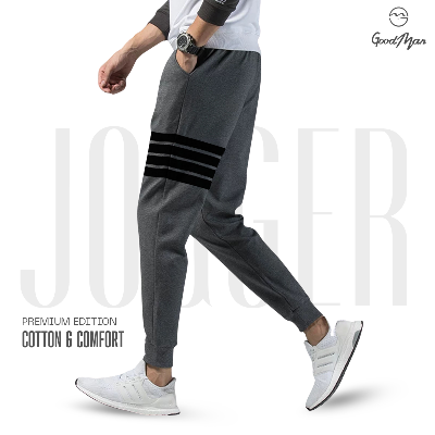 Picture of Dark Gray Cotton Trendy Joggers for Men.(Dark Grey,Int:30)