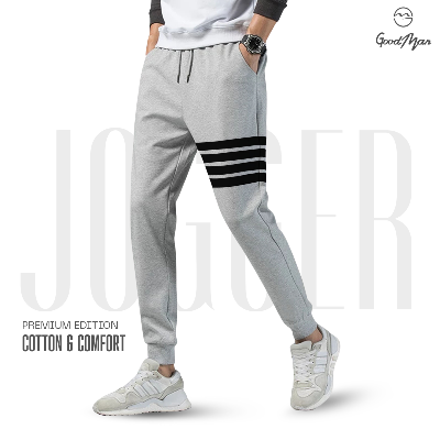 Picture of Gray Cotton Trendy Joggers for Men.(Grey,Int:28)